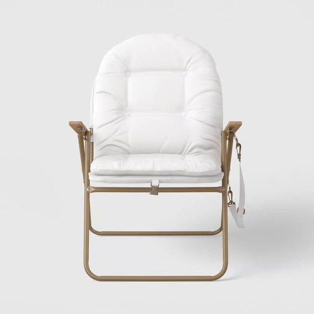 Padded Folding Beach Chair Cream - Threshold™ - Niles Brothers